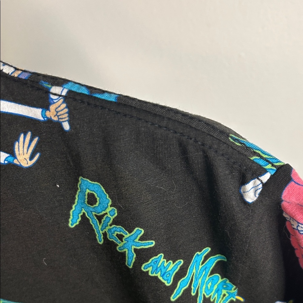 Black Graphic Tee with Colorful Print - Picture 3 of 7